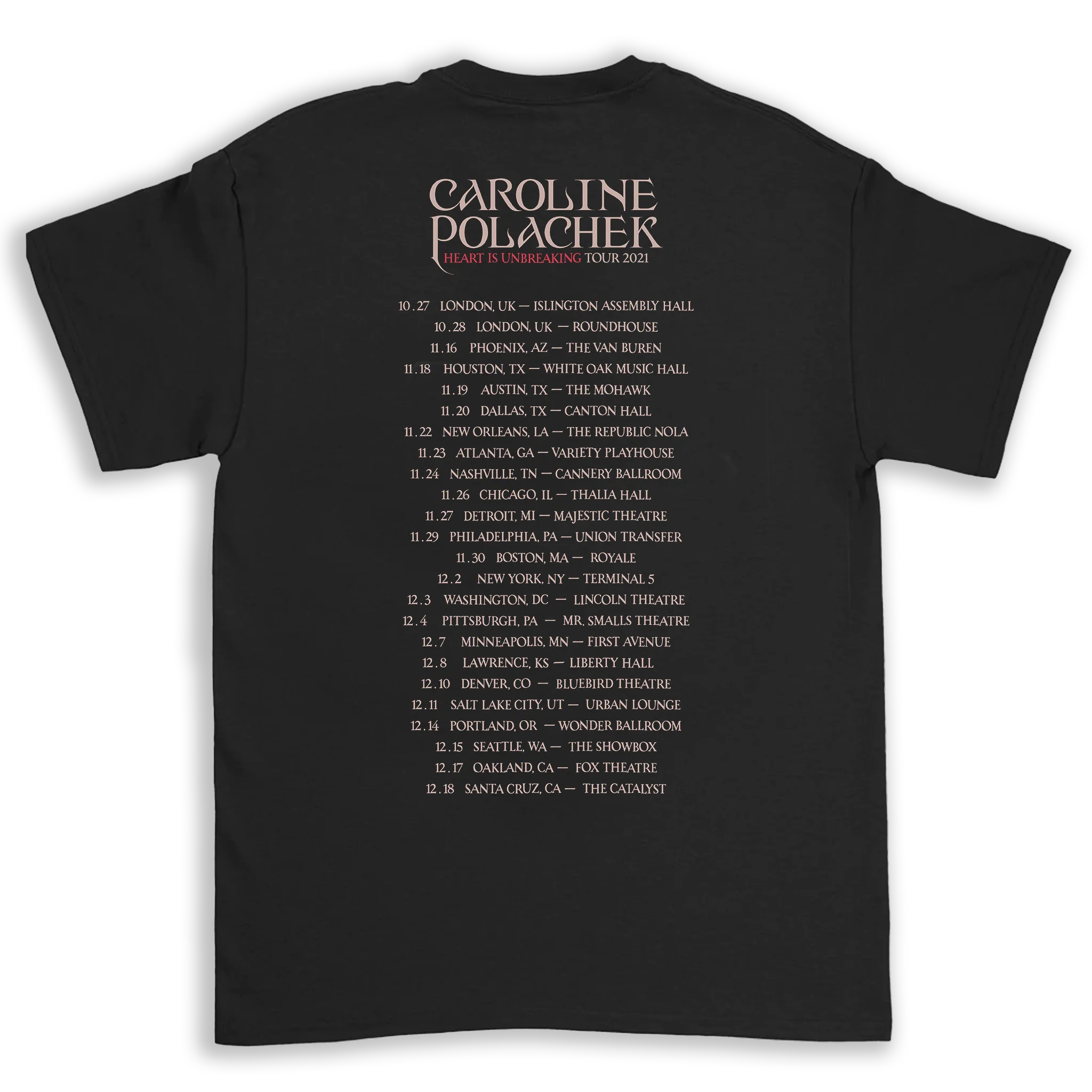 HEART IS UNBREAKING TOUR T-SHIRT - Image 3